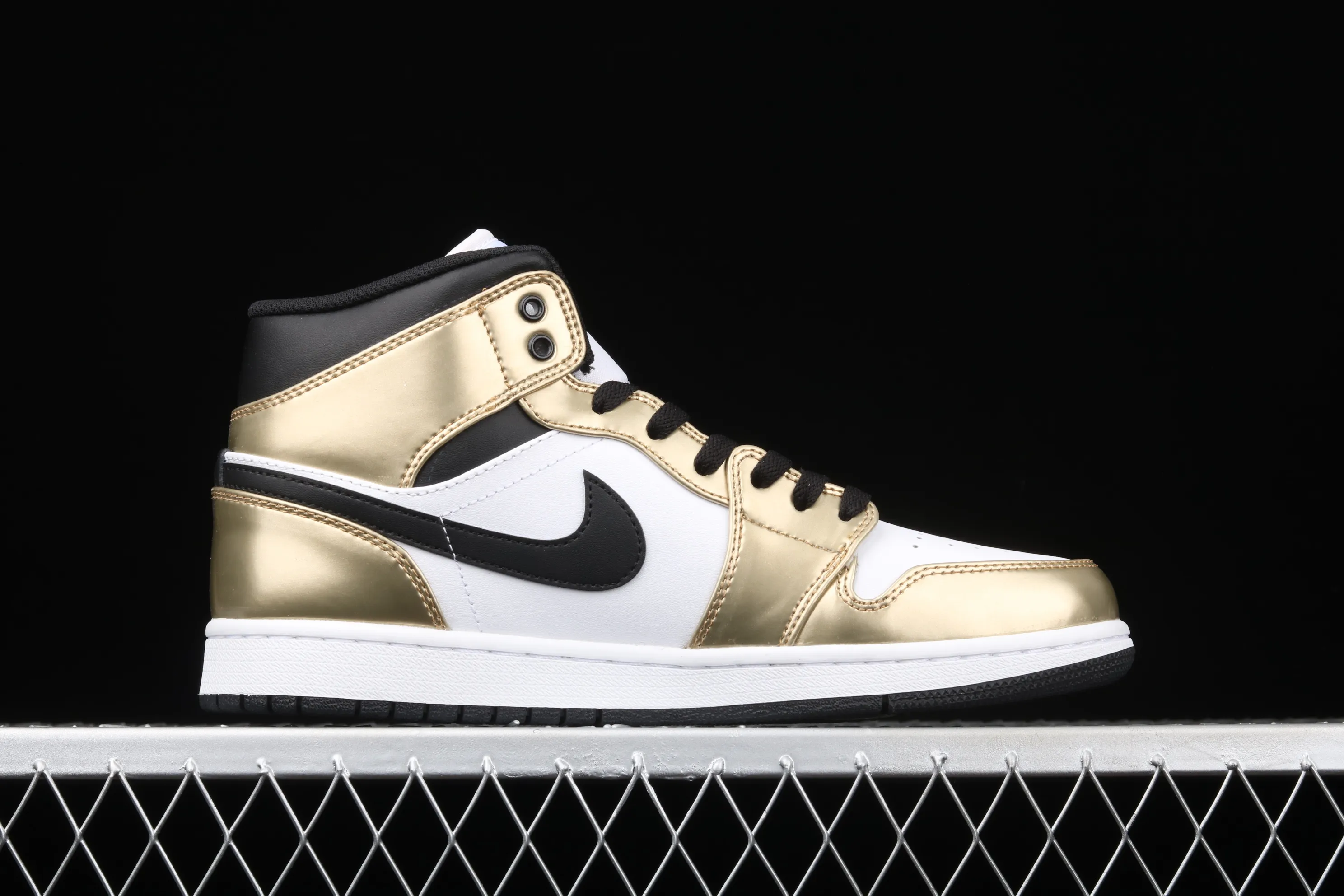 All categories Air Jordan Jordan series basketball shoes Air Jordan 1 Mid G version pure original Air Jordan 1 Mid AJ1 Joe 1 liquid gold DC1419-700